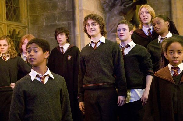 Alunos da Grifin�ria
Hermione, Rony, Dino, Neville, Harry, Simas, George ou Fred e outras alunas da Grifin�ria.
