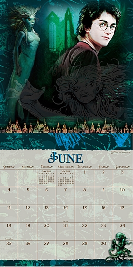 Calend�rio Promocional - C�lice de Fogo
Foto de um Sereiano na folha do m�s de Junho do Calend�rio Promocional de Harry Potter e o C�lice de Fogo.
