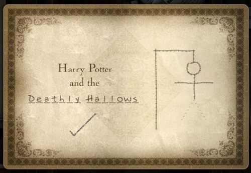 Harry Potter and the Deathly Hallows
Título do Livro 7 de Harry Potter, divulgado na Porta do site da Rowling. Belo presente de Natal, não?
