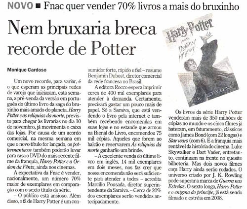 Jornal do Brasil - RJ
15/09/2007
