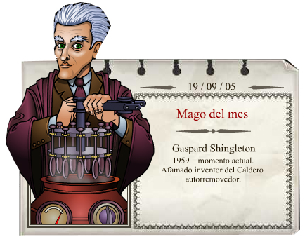 2005 - 09
Gaspard Shingleton 
(1959 - presente) 
Celebrado inventor do caldeirão auto-misturante. 
